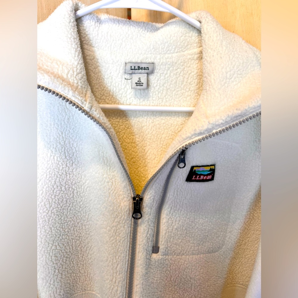 LL Bean White pullover